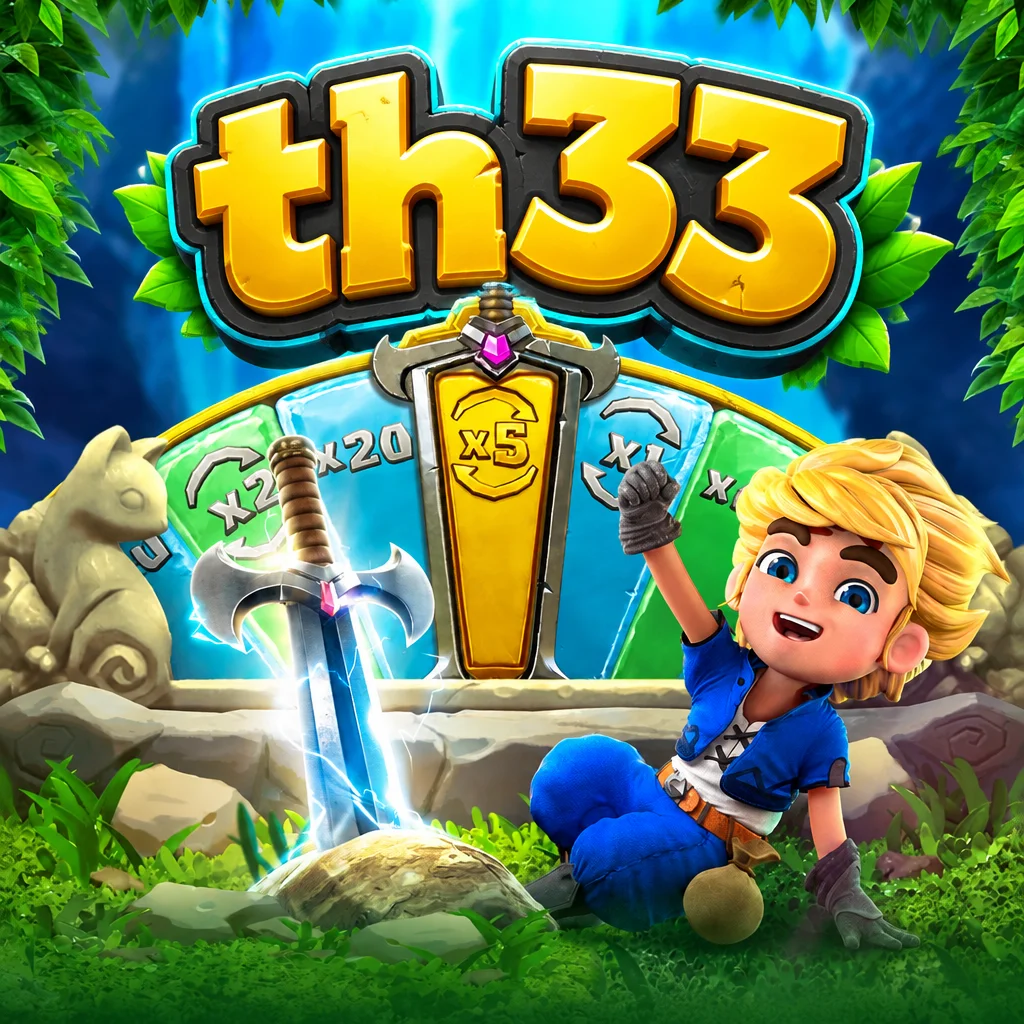 th33 ตัวละครเอริก ดาบแห่งแสง และวงล้อโบนัสในเกม Gem Saviour Sword